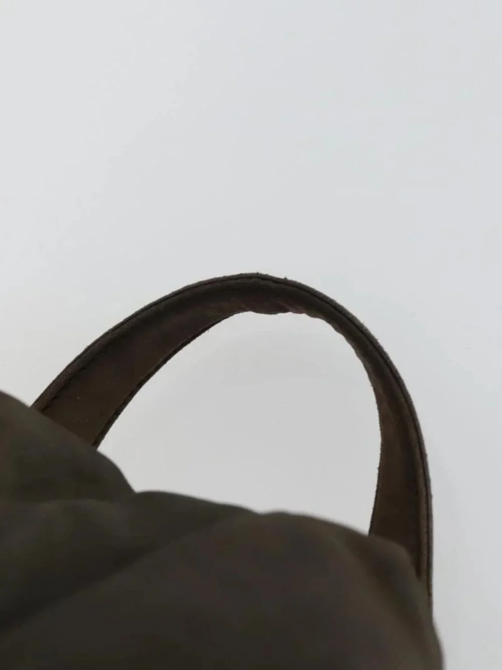PRADA Backpack Nylon Brown Silver Auth 151544